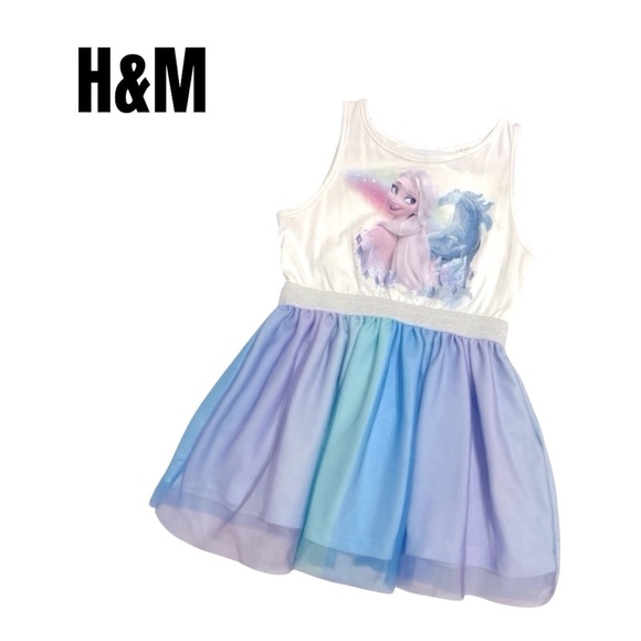043 H&M Frozen Elsa Tulle Dress - Picture 1 of 4
